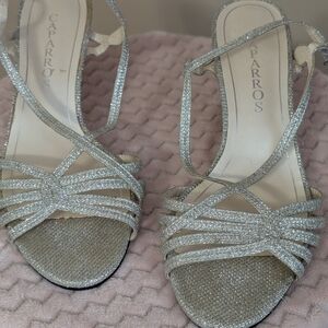 Caparros Silver Strappy Women's Sandals